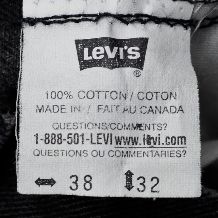 Vintage Mens Levi's 506 Black Jeans Straight Fit Denim