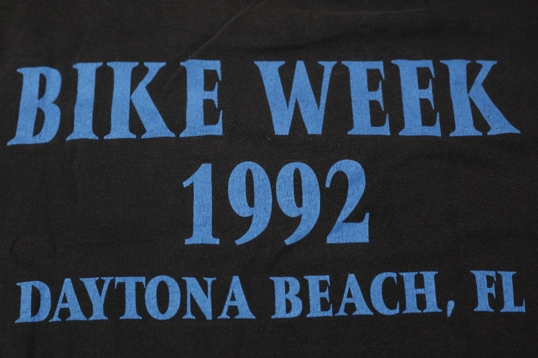 1991 Vintage Bike Week 92 Daytona Beach T-Shirt Single Stitch L