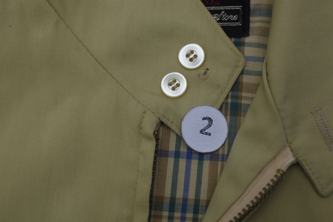 Vintage Mens Oakbrook Sportswear Beige Jacket Full Zip Plaid Lining | Migration_Jacket - View 6 | Fashion Rerun
