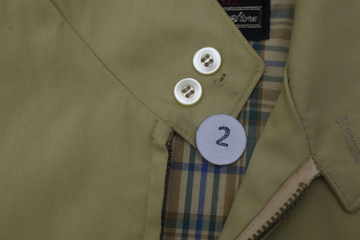 Vintage Mens Oakbrook Sportswear Beige Jacket Full Zip Plaid Lining | Migration_Jacket - View 6 | Fashion Rerun