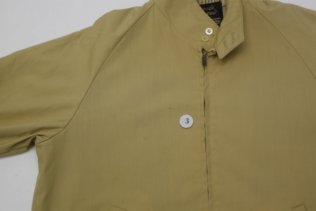 Vintage Mens Oakbrook Sportswear Beige Jacket Full Zip Plaid Lining | Migration_Jacket - View 7 | Fashion Rerun