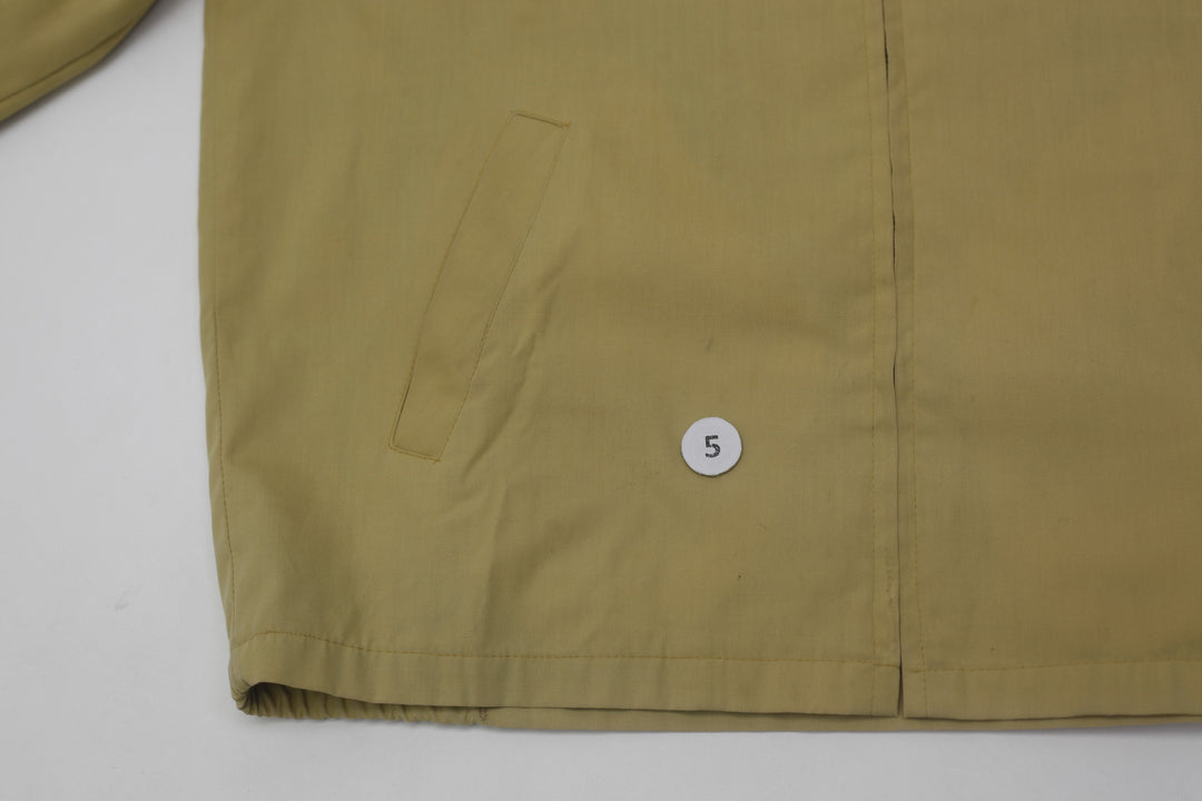 Vintage Mens Oakbrook Sportswear Beige Jacket Full Zip Plaid Lining | Migration_Jacket - View 9 | Fashion Rerun