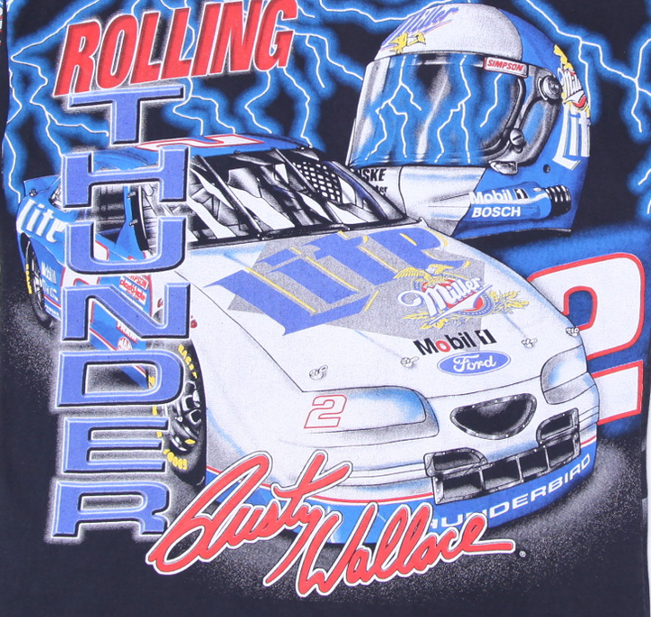 Rusty Wallace Vintage 1997 Rolling Thunder Miller Light AOP T-Shirt