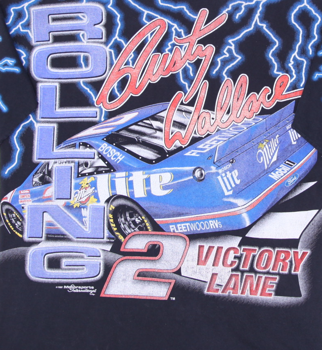 Rusty Wallace Vintage 1997 Rolling Thunder Miller Light AOP T-Shirt