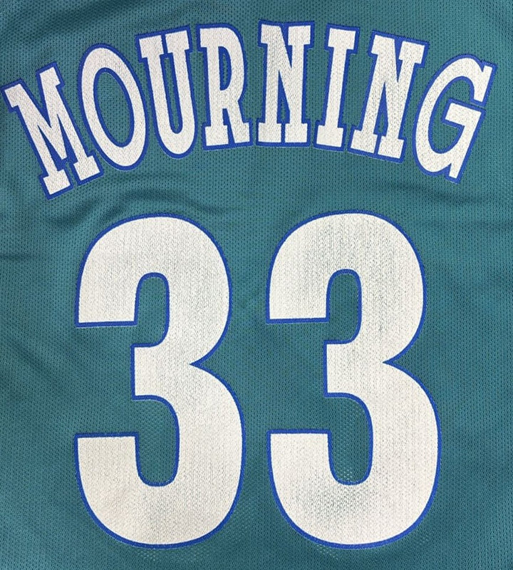 Vintage 90s Champion Charlotte Hornets Mourning #33 NBA Teal Basketball Jersey | Migration_Jerseys - View 7 | Fashion Rerun