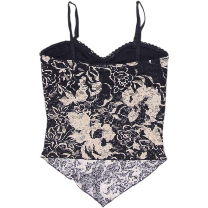 Y2K Ladies Floral Lace Strappy top Size S