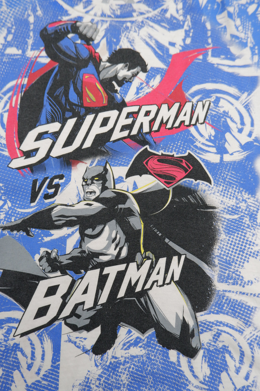 Vintage Youth Boys Superman VS Batman All Over Print T-Shirt