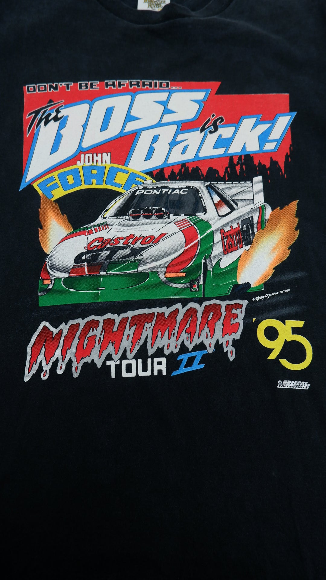 Vintage John Force ' The Boss Is Back' 95 Nightmare Tour II Single Stitch T-Shirt