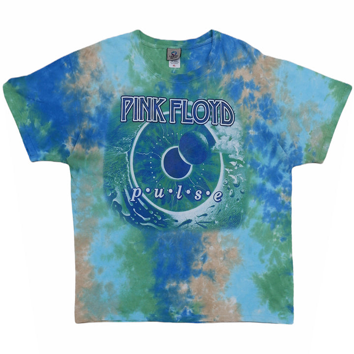 Vintage Liquid Blue Pink Floyd P.U.L.S.E. Tie Dyed T-Shirt