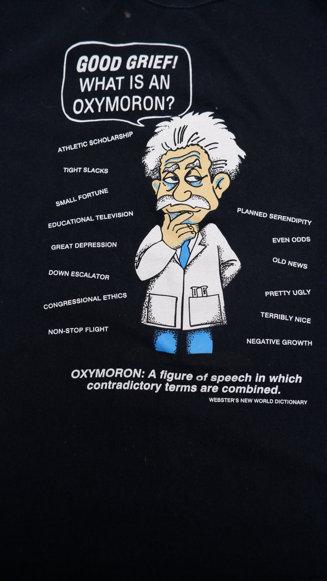 Vintage 90's Oxymoron Science T-Shirt Made In USA