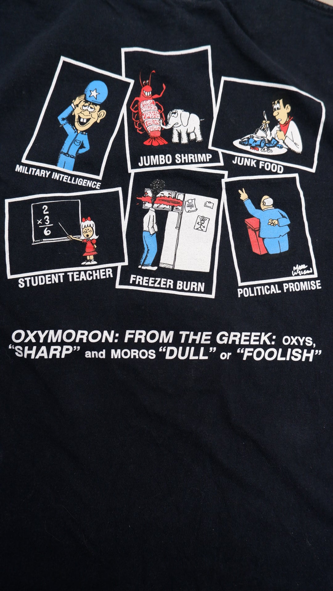 Vintage 90's Oxymoron Science T-Shirt Made In USA