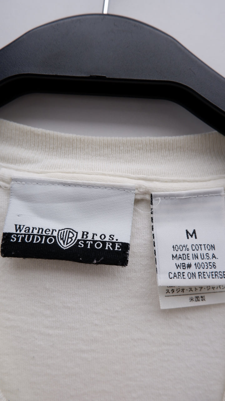 Vintage Mens Warner Bros Wile E Coyote White T-Shirt
