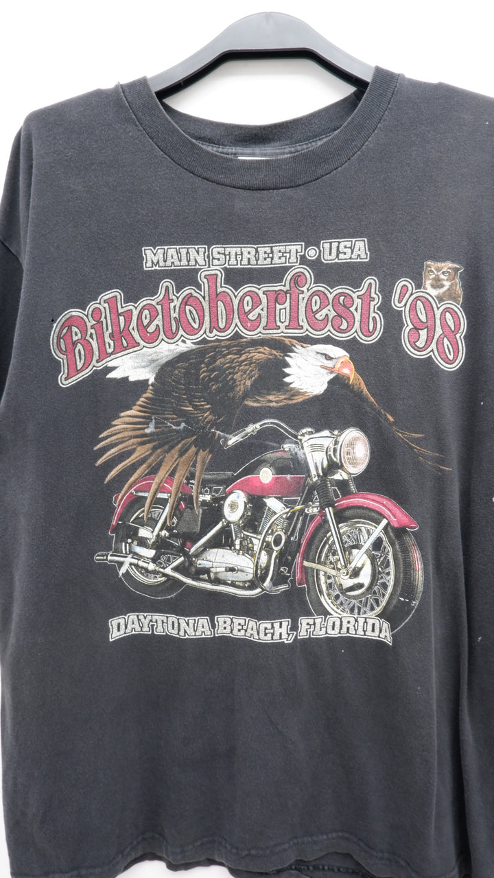 Vintage Daytona Beach Biketoberfest 98 Eagle On The Bike T-Shirt