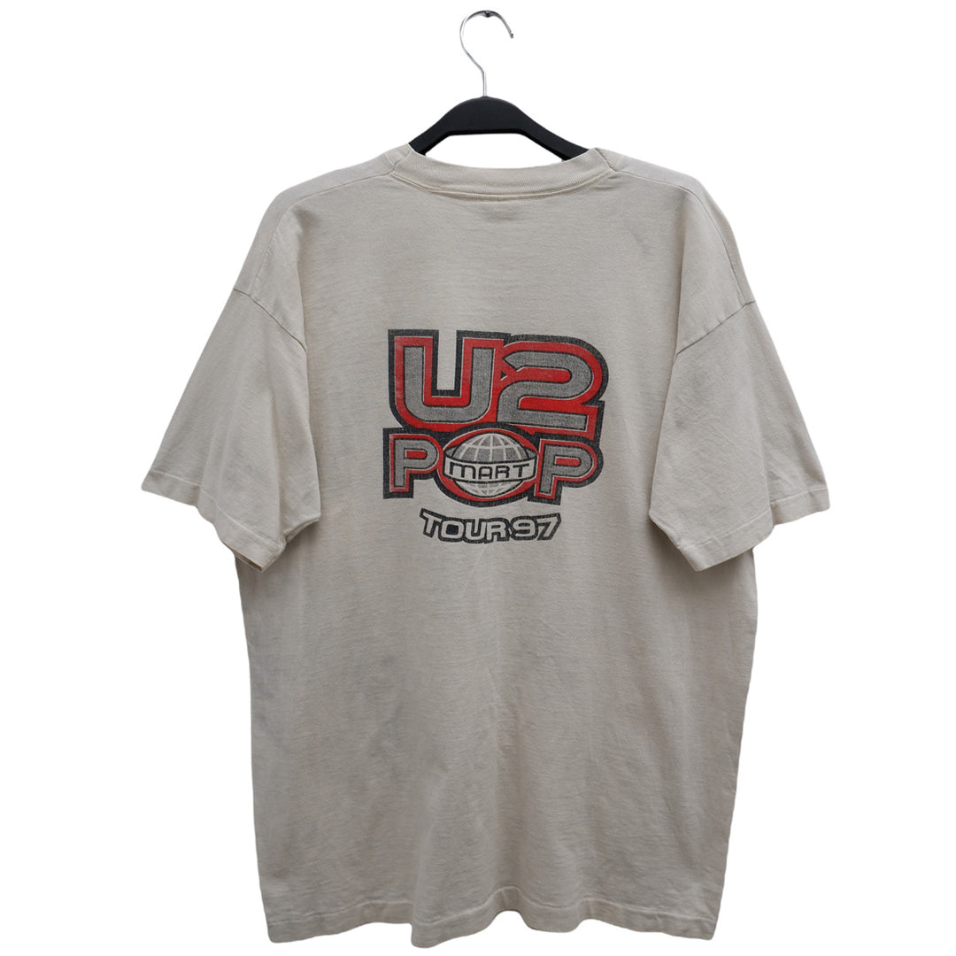 Vintage Fruit of the Loom U2 Pop Mart Tour 97 Band T-Shirt Single Stitch