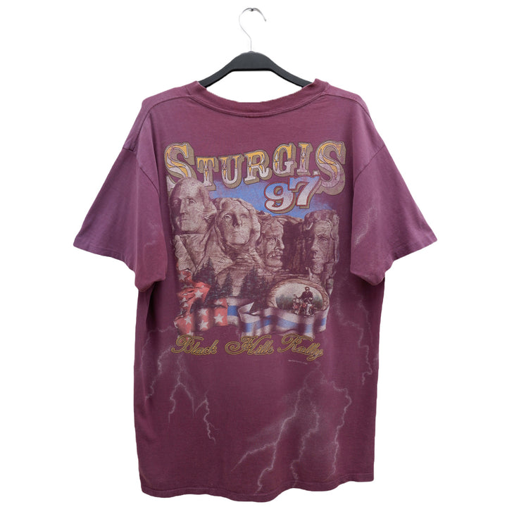 Vintage CMJ Sportswear Sturgis 1997 Black Hills Rally T-Shirt Single Stitch