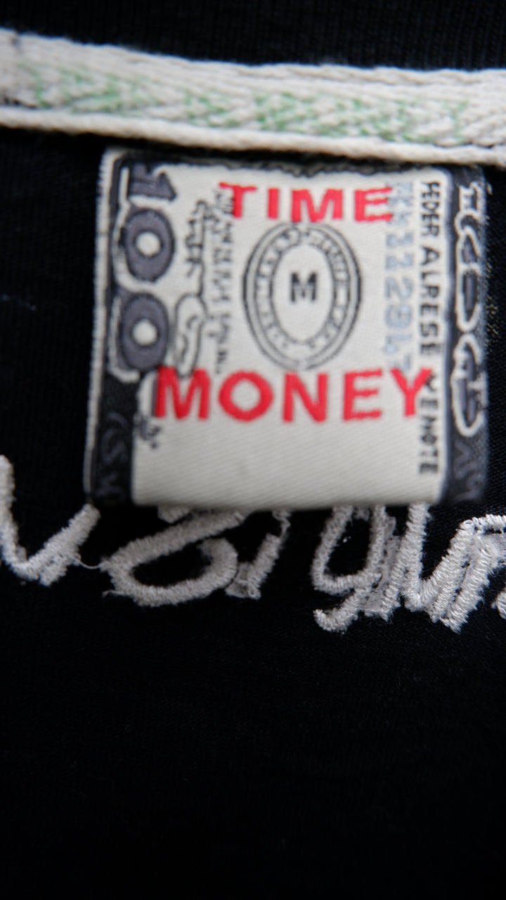 Vintage Time Is Money All Over Print Rap T-Shirt