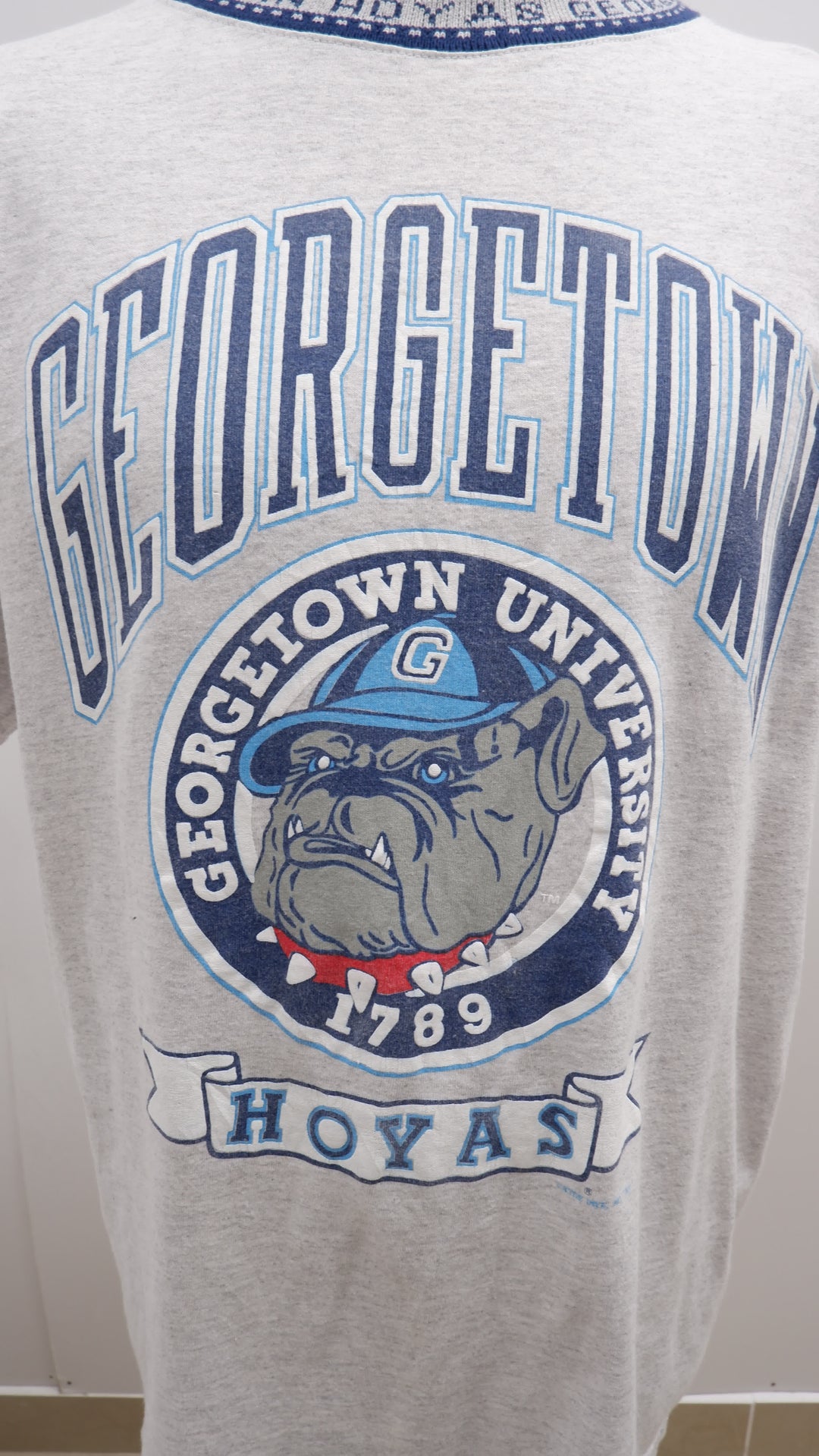 Vintage Active Image 1991 Georgetown University Hoyas T-Shirt Made In USA