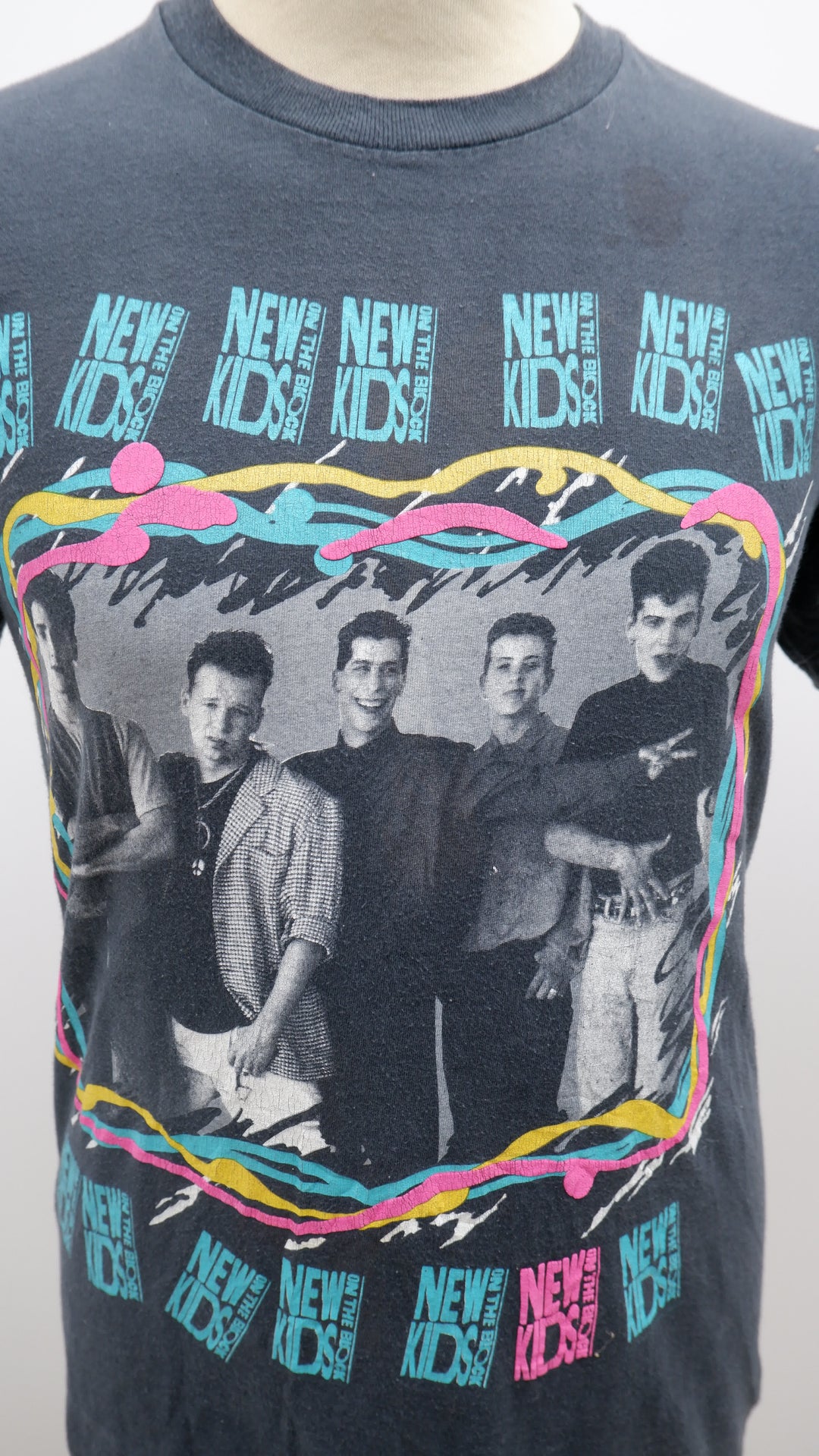 Vintage 80s New Kids On The Block Tour T-Shirt, Single Stitch