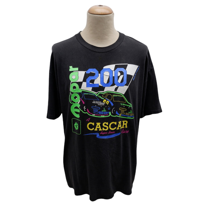 Vintage Hanes Mopar 200 Cascar Super Series Race T-Shirt Single Stitch