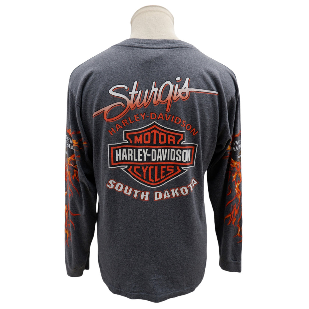 Vintage Harley Davidson 2004 Black Hills Rally 64th Annual Sturgis Long Sleeve T-Shirt Made in USA