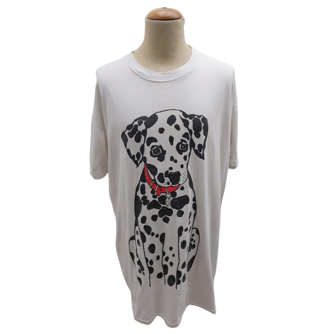 Vintage 1991 Heartland Dalmatian Dog Print Single Stitch T-Shirt Made In USA