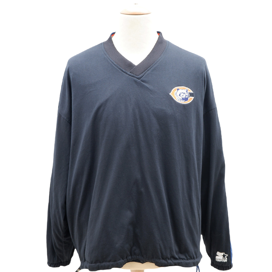 Vintage Starter NFL Chicago Bears V-Neck Reversible Pullover Jacket