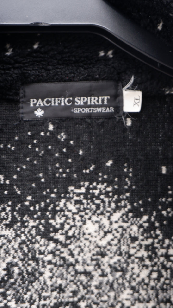 Vintage Pacific Spirit Wolves Full Zip Fleece Sweater