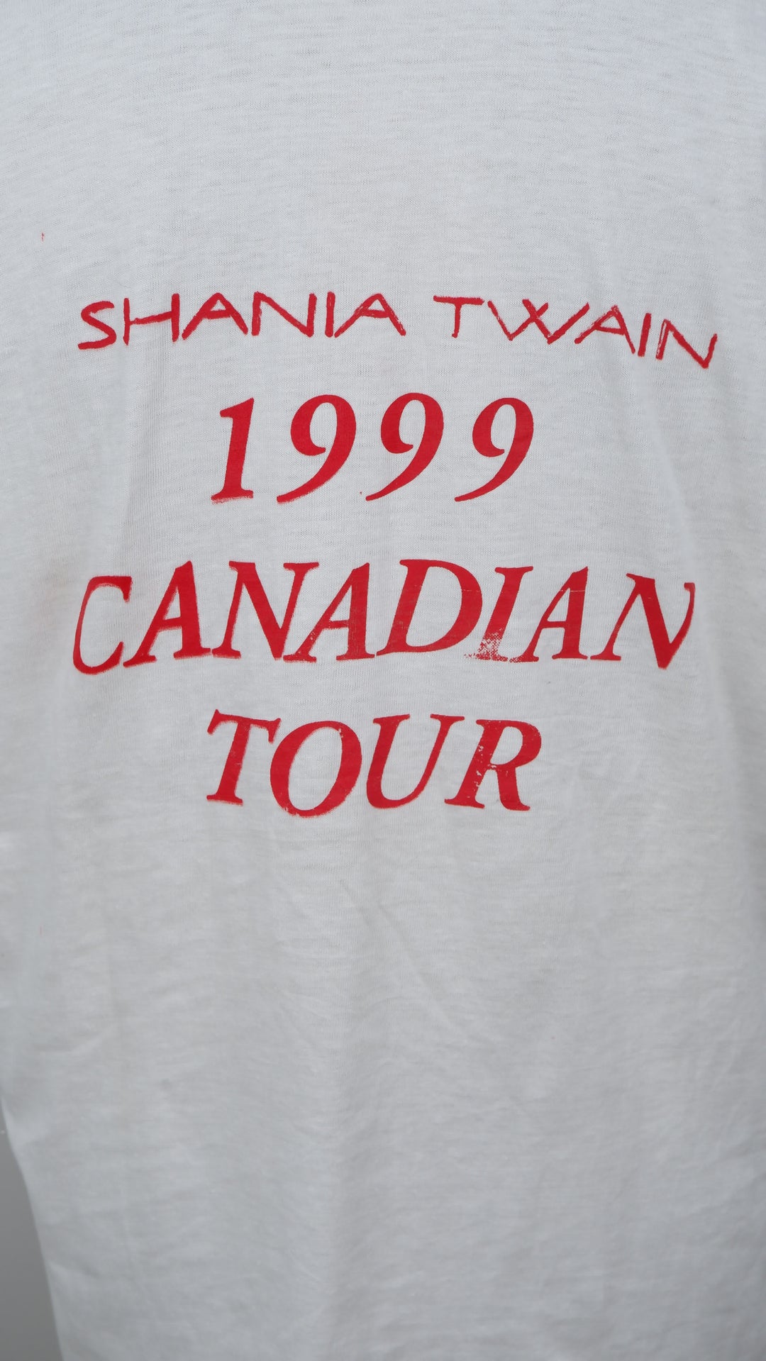 VIntage 1999 Shania Twain Canadian Tour T-Shirt Single Stitch
