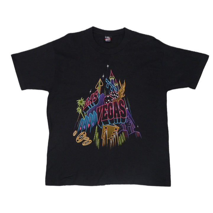 Vintage Las Vegas Black T-Shirt Single Stitch Made In USA