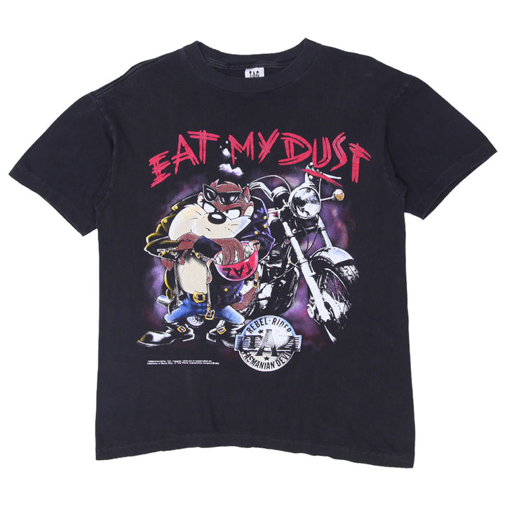 Vintage 1992 Taz Eat My Dust Warner Brothers Shirt Single Stitch Black - Fashion Rerun Vintage Migration_T-Shirt