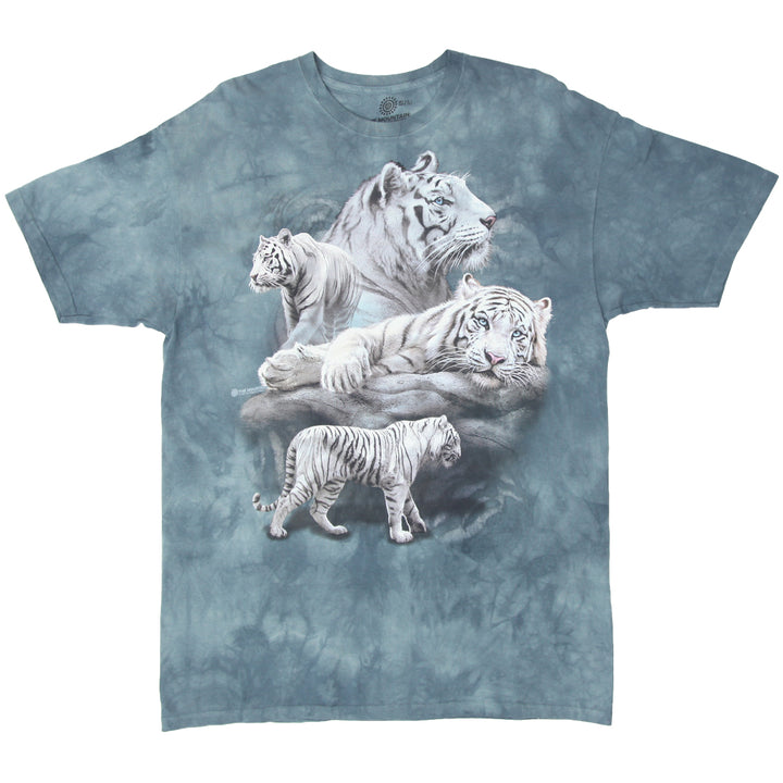 Mens The Mountain White Tiger Tie Dye T-Shirt