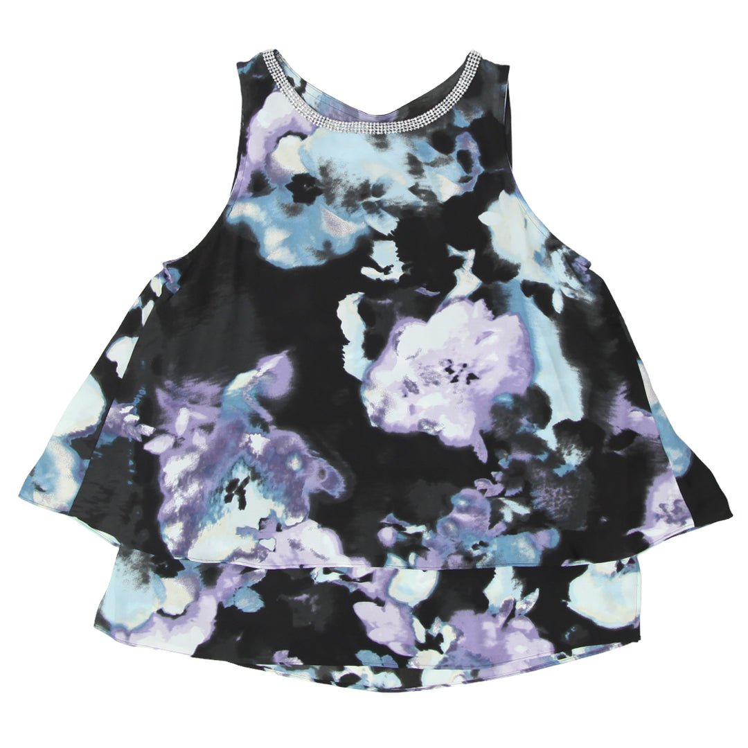 Juicy Couture Blue Floral Ladies Sleeveless blouse
