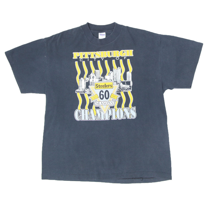 1992 Vintage Pittsburgh Steelers Champions T-Shirt S.Stitch Made In USA XL