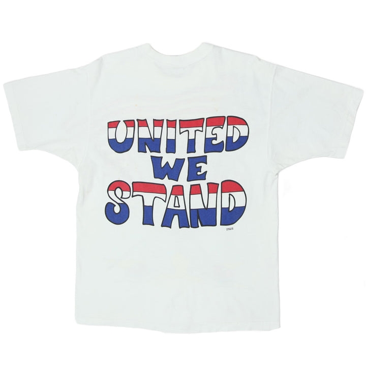 1995 Vintage Tazmanian Devil USA Flag T-Shirt Made in USA White L