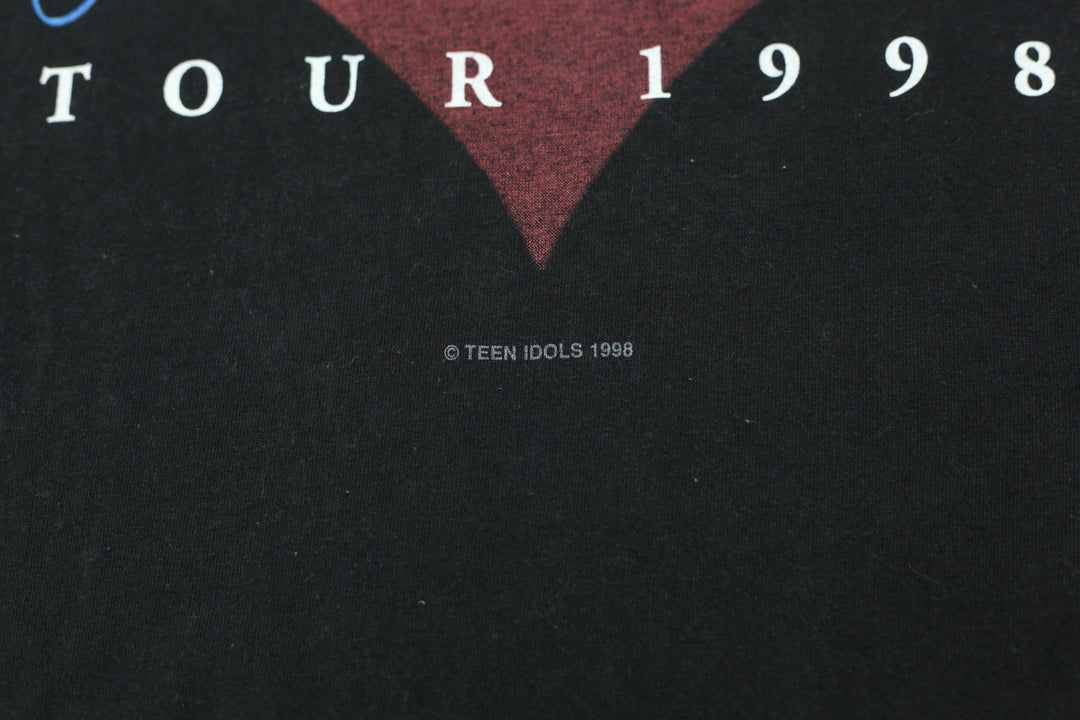 1998 Vintage Teen Idols Tour T-Shirt Black Delta Pro Weight XL