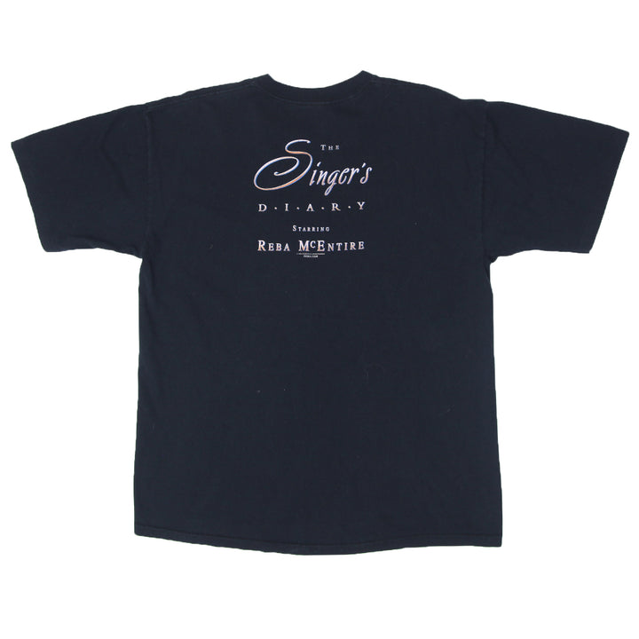 1999 Vintage Reba McEntire The Singer's Diary T-Shirt S.Stitch Made in USA XL