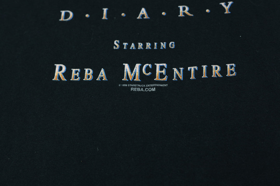 1999 Vintage Reba McEntire The Singer's Diary T-Shirt S.Stitch Made in USA XL