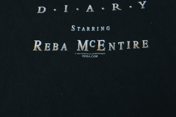 1999 Vintage Reba McEntire The Singer's Diary T-Shirt S.Stitch Made in USA XL