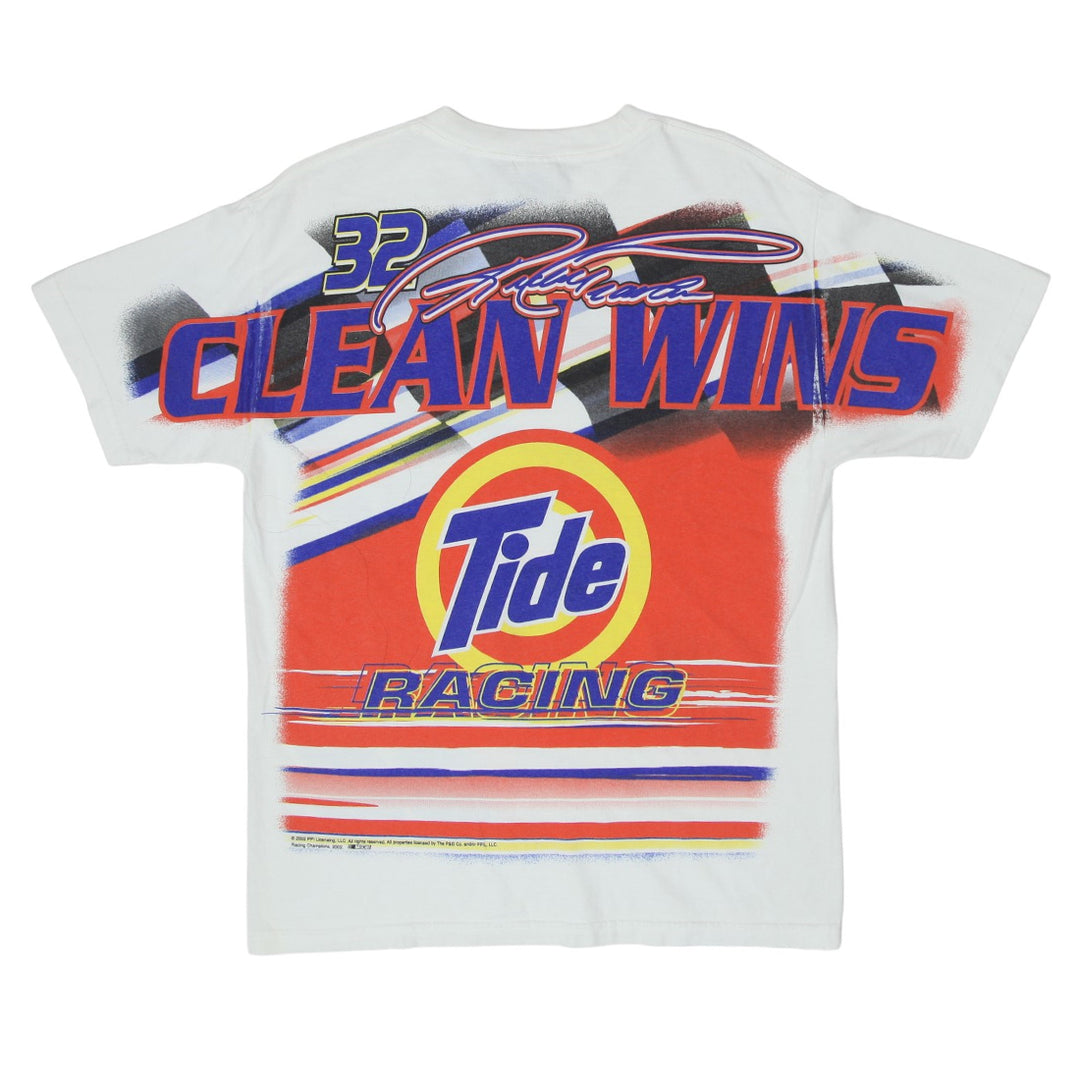 2002 Vintage Ricky Craven Tide Racing AOP T-Shirt White AAA L