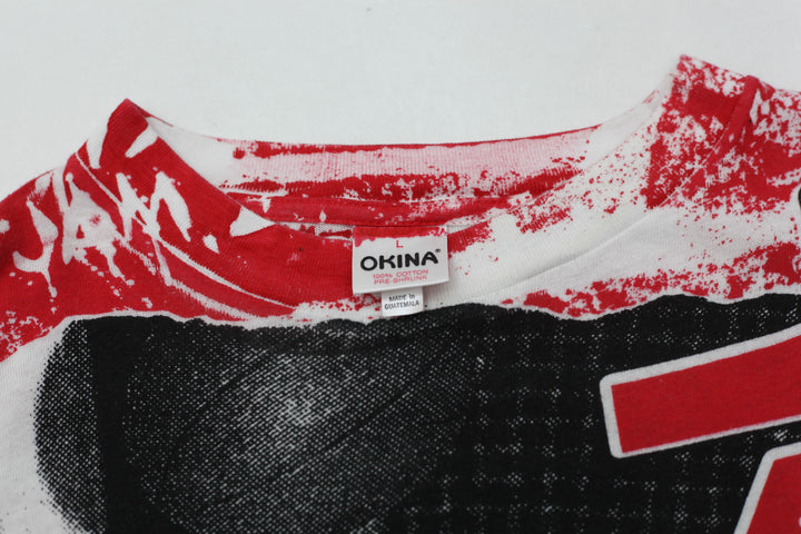 Vintage Okina Slam Jammin' Basketball AOP T-Shirt Single Stitch L