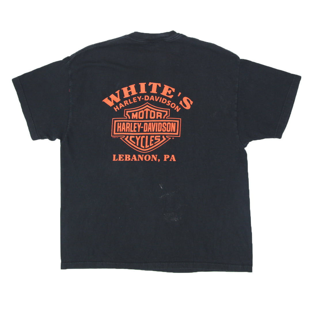 Vintage Harley-Davidson White's Lebanon PA T-Shirt Black XL