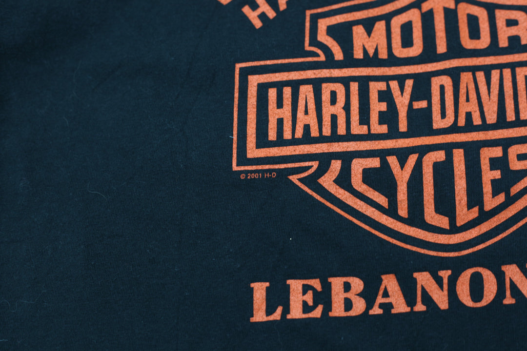 Vintage Harley-Davidson White's Lebanon PA T-Shirt Black XL