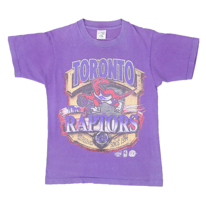 Vintage Toronto Raptors T-Shirt S.Stitch Purple Fruit of the Loom S