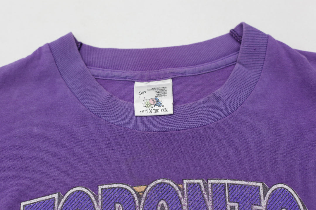 Vintage Toronto Raptors T-Shirt S.Stitch Purple Fruit of the Loom S
