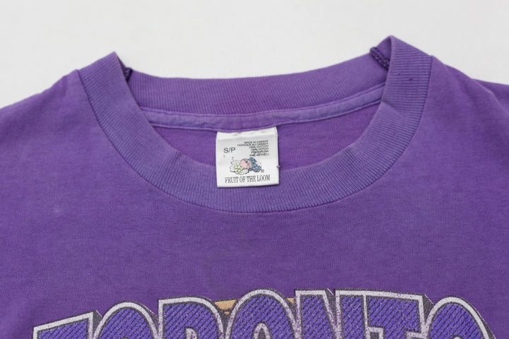 Vintage Toronto Raptors T-Shirt S.Stitch Purple Fruit of the Loom S