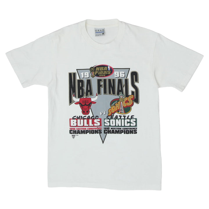 1996 Vintage Bulls Vs. Sonics NBA Finals T-Shirt S.Stitch Made In USA M - Migration_T-Shirts - B2G1, Category_Default Category/VINTAGE, Category_Default Category/VINTAGE/MEN