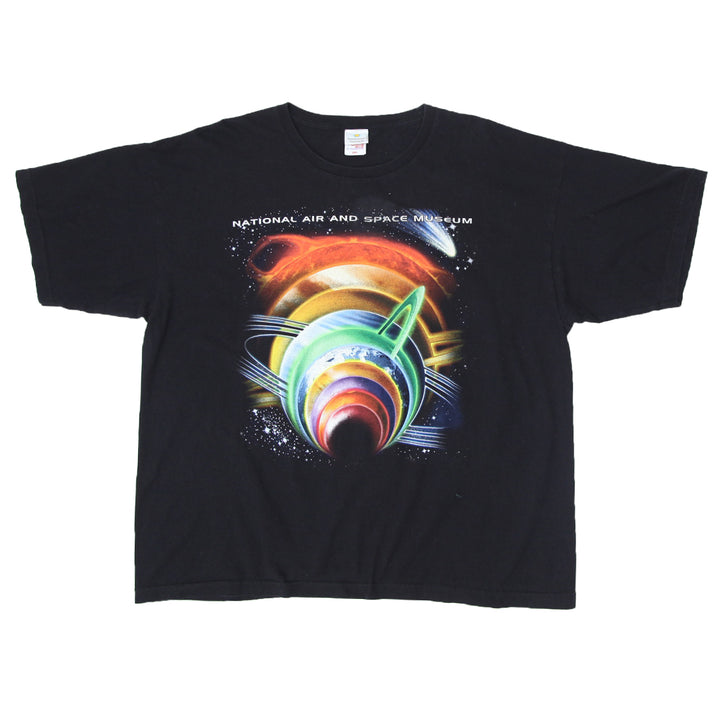Vintage National Air And Space Museum Solar System T-Shirt Black Bayside 2XL