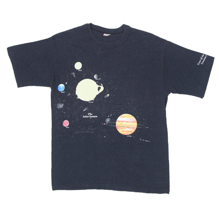 '96 Vintage Tour of the Universe Solar System T-Shirt S.Stitch Black Harlequin M