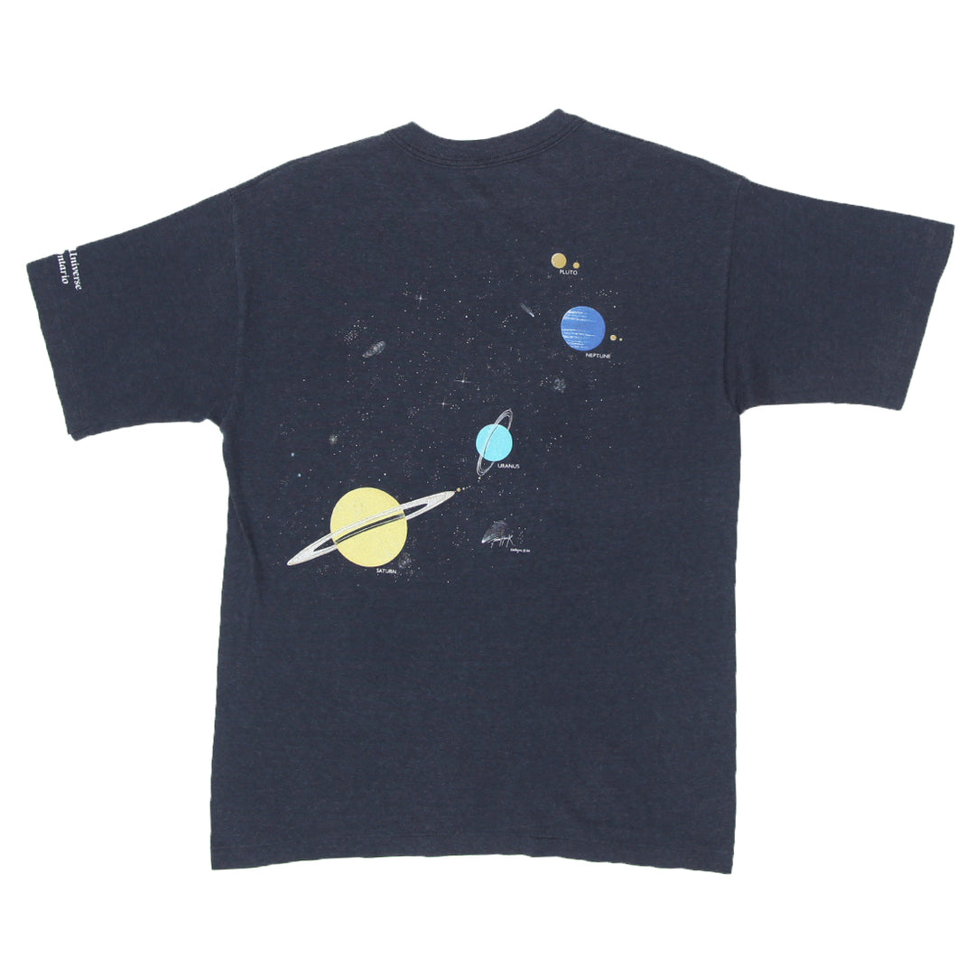 '96 Vintage Tour of the Universe Solar System T-Shirt S.Stitch Black Harlequin M