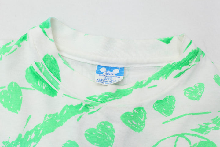 Vintage Mickey Mouse AOP T-Shirt S.Stitch Made in USA Disney L